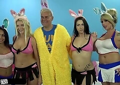 Breasty Cheerleaders Easter Egg Hunt Turns Into An Fuckfest – Perverted Live 4K