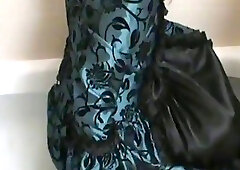 Green Victorian gown