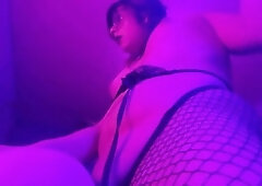 Gothic transgender teen gets raw pov experience