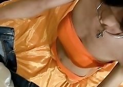 Asian chick with dick gets her anal hole fucked deep