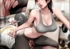 成人小说/ASMR 健身房里，被女会员骑在鸡巴上榨精~