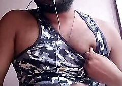 White-shots in Grey underwear and in this SKINNY COCK JERKING