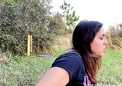 I fingered my moist snatch outdoors and nearly got caught