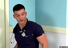 Big cock doctor threesome with cumshot