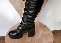 Cum Worship at the boots of Princess Lily