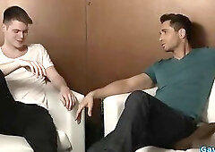 Hot gay dildo and creampie