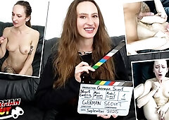 GERMAN SCOUT - Skinny Ukrainian Beauty Mari Moon inadvertently cum in eye at Pick Up Casting Bang - The complete movie scene, all information, and dir