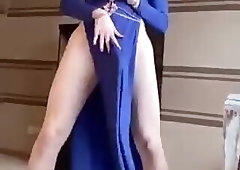 Beautiful Babe In Dress Shows off Perfect Cock