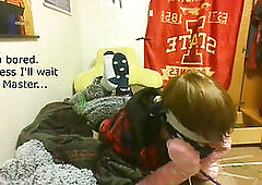 Here master's Pet Hogtied