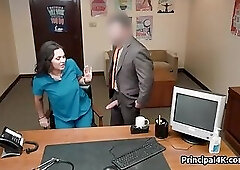 Milf nurse housewife hammered on the office desk