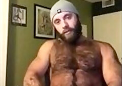 Hairy Lumberjack Shows Off his Cock ( No Cum )