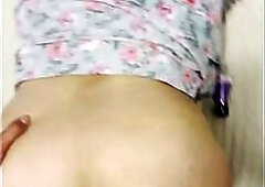 Doggystyle and riding to have a fun my lustful wife's butt, in the end I fill her booty with cum