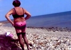 Beach, crossdresser outdoor