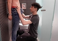 Hd videos, restroom blowjob, public