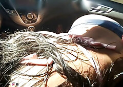 Beach couple takes their passion from shore to car and bedroom for intense oral and deep vaginal sex
