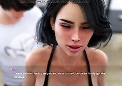 Large melons and large butt gal gives her crush a oral sex and gets fbutt slamed - gameplay part 1
