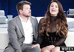 WIFEY Marvelous Curvy Hotwife Lacy Gets Blindfolded For The Ultimate Group sex Surprise