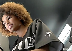 Czech Streets 121 Black seductive hairdresser