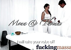 Massage Rooms Youthful cutie has large breasts overspread in sexy cum after oily bang