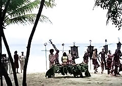 Luscious babes on vacation embark on a wild sex adventure