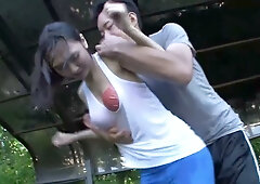 Nono Mizusawa shares a passionate public moment under the trees