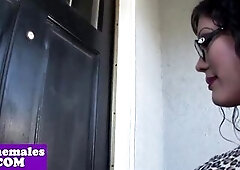 Breasty transsexual cockriding during the time that in nylons