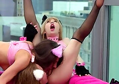 Wicked Lesbo Angels Groan From Licking