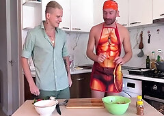 The Chef The Cook Unsuccessful And Fucked On The Air Of The Invited Guest Fake Twin In His Juicy Hole With Gay Porn