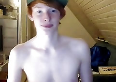 Redhead twink makes an amateur solo porn vid