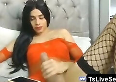 incredible curvy trans getting off on camera 73