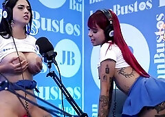 Florizqueen is a horny girl from Venezuela big HUGE tits and a great ass, she bring a friend to the podcast today! And they were kissing each other in