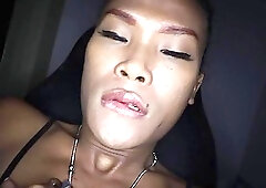 Thai Ladyboy Jina Fucked Bareback On Rocking Chair