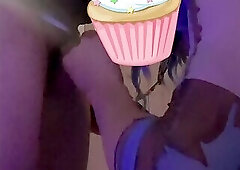 Femboy deepthroat session