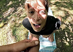 Pissing hiking milf