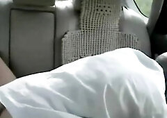Oriental mature pair in the car