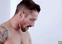 Muscle gay anal sex and facial