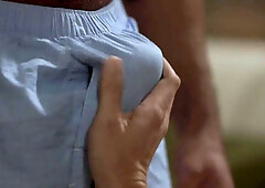 Blonde gay boy gives it a nice spin before he tries it in the butt hole
