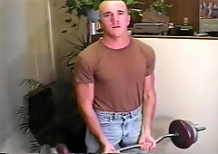 Handsome Buff Guy Masturbates For Camera