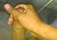 Masturbation in a public restroom