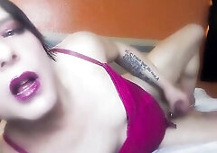 !!!Smokin' Femboy with Hawt Lips Masturbates Until Sissygasm!!!