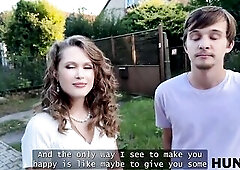 HUNT4K. Una Fairy is banging and showing her vagina in front of her Boyfriend