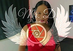 Latina with natural tits teases with red lingerie before squirting wildly with her silver dildo