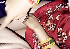 Young Indian couple celebrates their first anniversary with intense passion