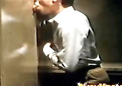 Vintage homosexual guy takes turn sucking big hairy dicks