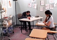 Teen gets sloppy sucking a dick