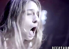 Beautiful Adriana Chechik fed with cum in kinky foursome