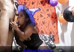 On Halloween night I ate the butt of a little witch gal (FULL CLIP ON RED/SHEER)