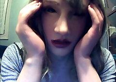 May and Anine Pt2! Doll hooded and putting on my doll silicone palm mittens ;three