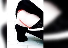 I fill up with a full enema bag and then transport it into the forest, where I release it all. Luckily nobody caught me, though u do hear sirens in th