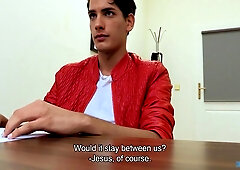 His New Boss Is Amazed By His Model Looks & He Is Already Horny Just Looking At His Picture